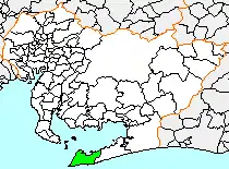 Location of Atsumi in Aichi Prefecture