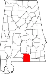 State map highlighting Covington County