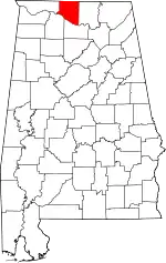 State map highlighting Limestone County