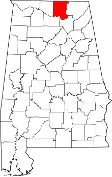 State map highlighting Madison County