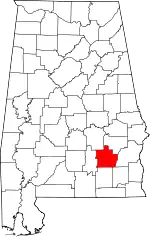 State map highlighting Pike County