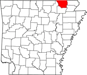 State map highlighting Randolph County