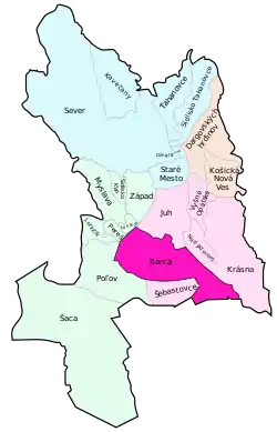 Location within Košice