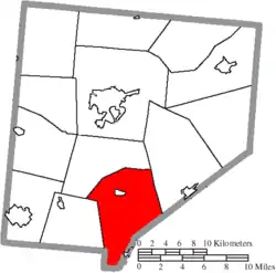 Location of Clark Township in Clinton County