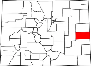 State map highlighting Cheyenne County