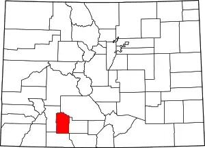 State map highlighting Mineral County