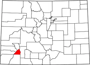 State map highlighting San Juan County