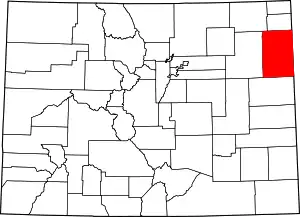 State map highlighting Yuma County