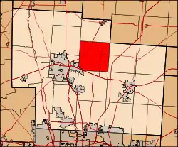 Location of Brown Township in Delaware County