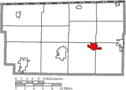 Location of Delta in Fulton County