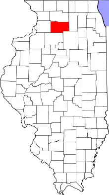 Map of Illinois highlighting Lee County