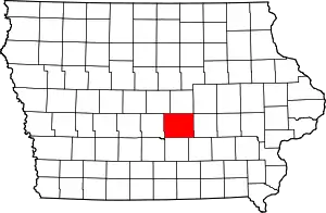 State map highlighting Jasper County