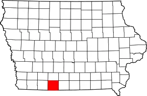 State map highlighting Ringgold County