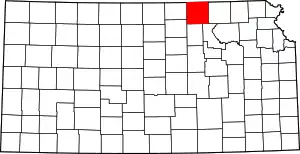 State map highlighting Washington County