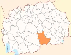 Location of Kavadarci Municipality