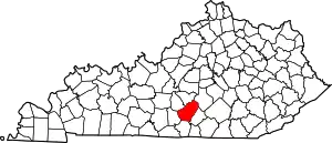 State map highlighting Adair County