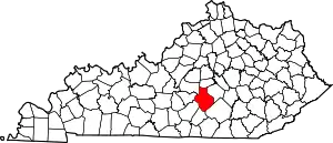 State map highlighting Casey County