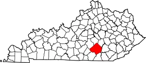 State map highlighting Pulaski County