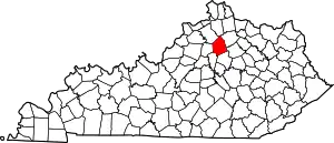 State map highlighting Scott County