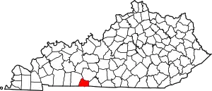 State map highlighting Simpson County