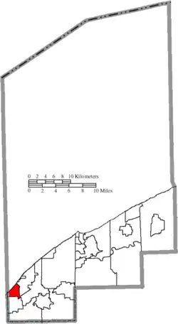 Location of Willowick in Lake County