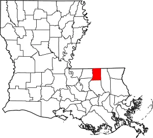 Map of Louisiana highlighting Saint Helena Parish