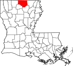 State map highlighting Union Parish