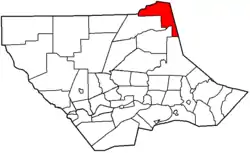 Map of Lycoming County, Pennsylvania highlighting McNett Township