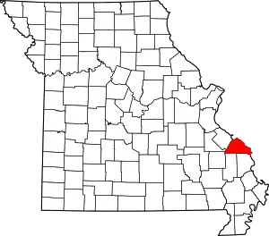 Location of Perry County, Missouri