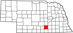 State map highlighting Adams County