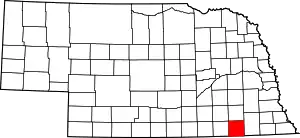 State map highlighting Jefferson County