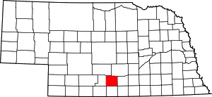 State map highlighting Phelps County