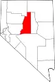 State map highlighting Lander County