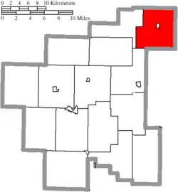 Location of Beaver Township in Noble County