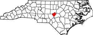 State map highlighting Lee County