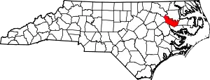 State map highlighting Martin County