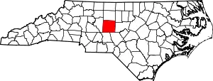 State map highlighting Randolph County