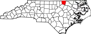 State map highlighting Warren County