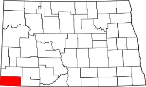 State map highlighting Bowman County