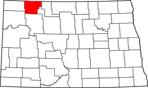 State map highlighting Burke County