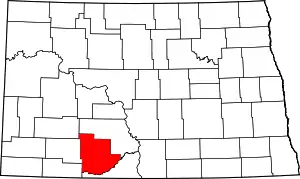 State map highlighting Grant County