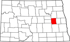 State map highlighting Griggs County