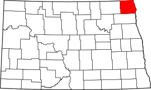 Pembina County map