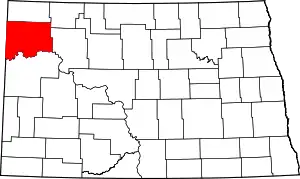 State map highlighting Williams County