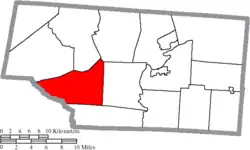 Location of Sunfish Township in Pike County