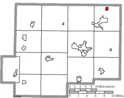 Location of Belmore in Putnam County