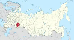 Location of Republic of Bashkortostan