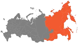 Location of Far Eastern economic region