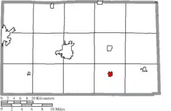 Location of Bloomville in Seneca County