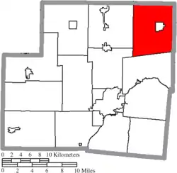 Location of Jackson Township in Shelby County